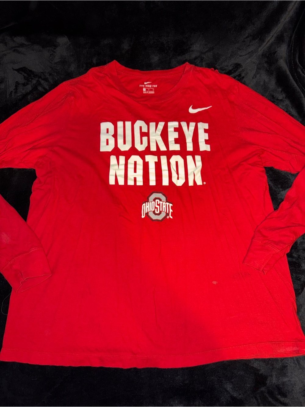 Nike Red Buckeye Nation Long Sleeve Tee